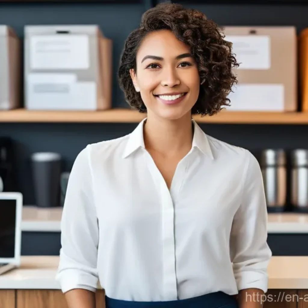 행정안전 직무 전환을 위한 커리어 플랜 - **Prompt:** A confident, diverse professional (e.g., a woman in her 30s) in a stylish business casua...