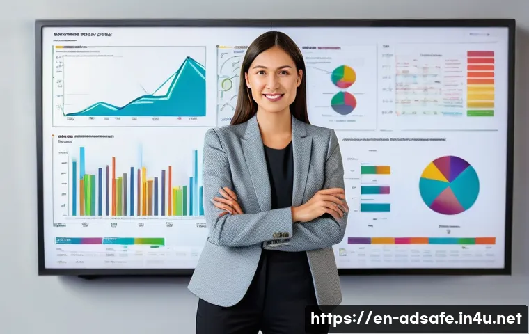 행정안전 직무에서 필요한 보고서 작성법 - **Prompt 1: "Finding the Story in Your Data"**
A vibrant and dynamic image featuring a female pr...