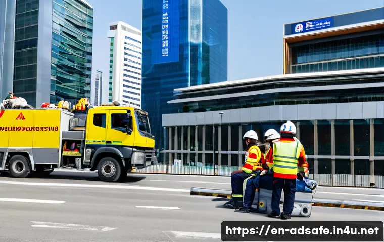 행정안전 분야에서의 국제 협력 사례 - A diverse international team of emergency responders conducting a large-scale joint earthquake drill...