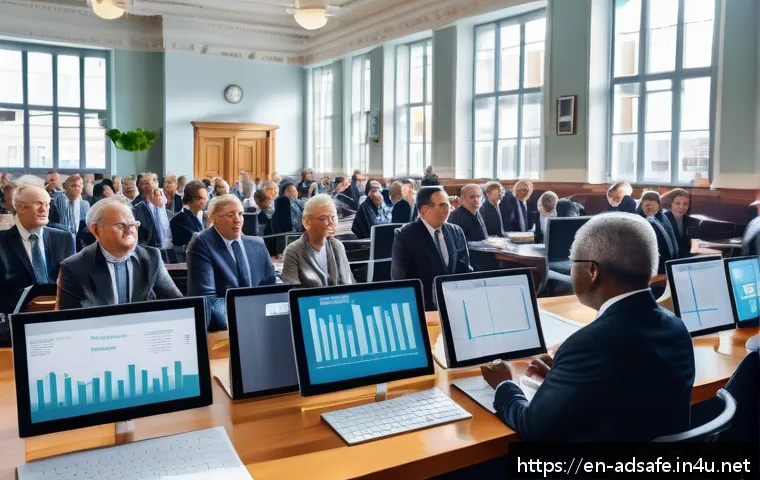 행정안전 업무에서 꼭 필요한 윤리 기준 - A modern city hall meeting scene showing diverse public officials and community members engaged in a...