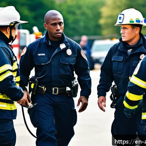 행정안전 전문가로서의 경력 쌓기 - A professional public safety administrator leading a multi-agency emergency simulation drill outdoor...